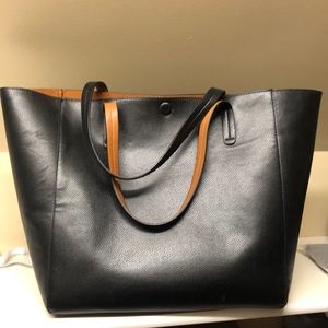Black and Brown Leather Bag